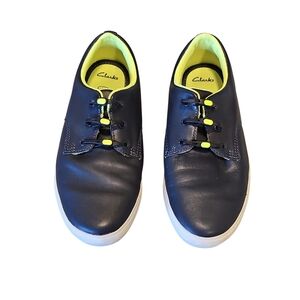 Clarks Navy/Neon Yellow Shoes